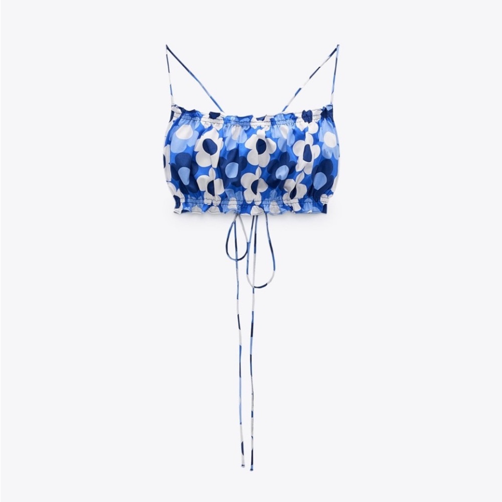 🆕NWT Zara daisy strappy top 🫐